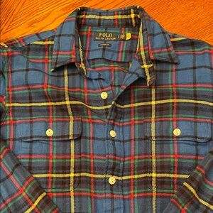 Polo Ralph Lauren Blue Plaid flannel- large